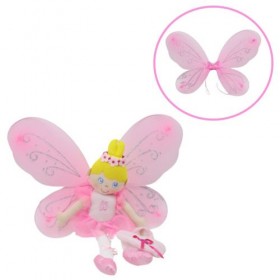 Уцінка. М'яка лялька з маскарадними крилами 