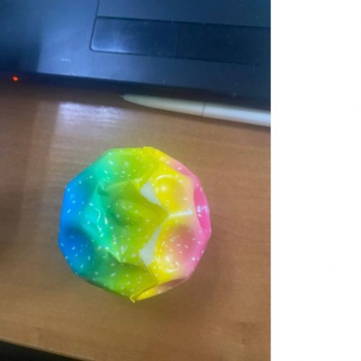 Уцінка. Антигравітаційний мʼячик Gravity (Moon) Ball, веселковий, 6,5 см подертий
