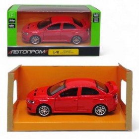 Машинка металева Mitsubishi Lancer Evolution Автопром, червона Машинка металева Mitsubishi Lancer Evolution Автопром, червона