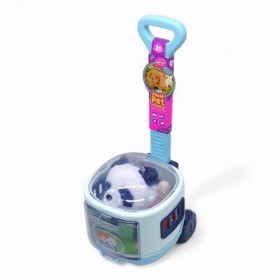 Уцінка. Набір у валізі Plush Pet,, панда на батарейках, з аксесуарами, блакитний Звук є, не ходить Уцінка. Набір у валізі Plush Pet,, панда на батарейках, з аксесуарами, блакитний Звук є, не ходить