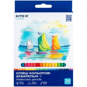 Олівці кольорові акварельні, 36 шт. Kite Classic Олівці кольорові акварельні, 36 шт. Kite Classic