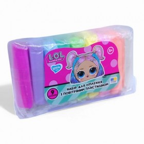 Набір для ліплення з повітряним пластиліном Lovin L.O.L. Surprise! 9 кольорів, пастель Набір для ліплення з повітряним пластиліном Lovin L.O.L. Surprise! 9 кольорів, пастель