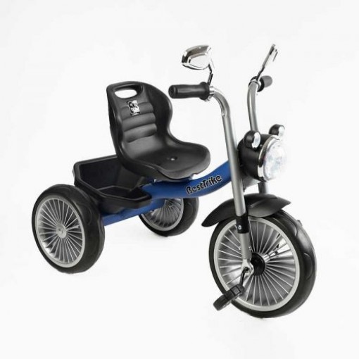 Велосипед 3-х колісний BS-68096 Best Trike колеса EVA переднє 10’’, заднє 8’’, сталева рама, УКР. ОЗВУЧУВАННЯ, кошик, в коробці