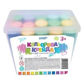 Набір кольорової крейди у контейнері, 15 шт. (FCJ1284362) Набір кольорової крейди у контейнері, 15 шт. (FCJ1284362)
