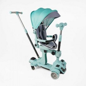 Самокат 5в1 Skyper (4) колеса PU125х40 мм зі світлом, з капюшоном, поворотне сидіння, з ДОП. КОЛЕСАМИ, захисний бампер, в коробці Самокат 5в1 Skyper (4) колеса PU125х40 мм зі світлом, з капюшоном, поворотне сидіння, з ДОП. КОЛЕСАМИ, захисний бампер, в коробці