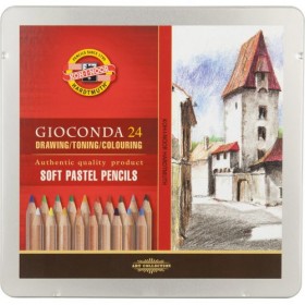 Олівці пастельні GIOCONDA 8827, набір24кол.,мет.уп Олівці пастельні GIOCONDA 8827, набір24кол.,мет.уп