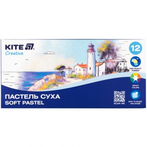 Пастель суха, 12 кольорів Creative