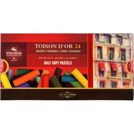 Крейда-пастель TOISON D'OR, 1/2, 24 кол.